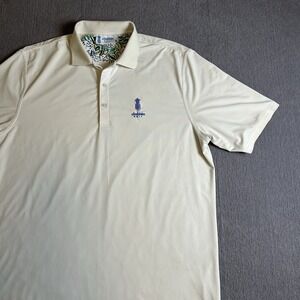 Chubbies Mens Golf Polo Shirt Large Performance‎ Pineapple Logo Bamboo Charcoal